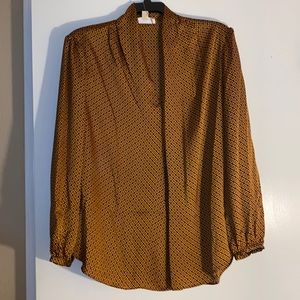 MICHAEL Michael Kors Black and Marigold Top